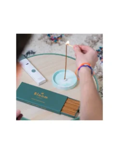 Porte Encens Vert Marbré - Bloom -Jolie Bougies Soldes porte encens vert marbre bloom 2