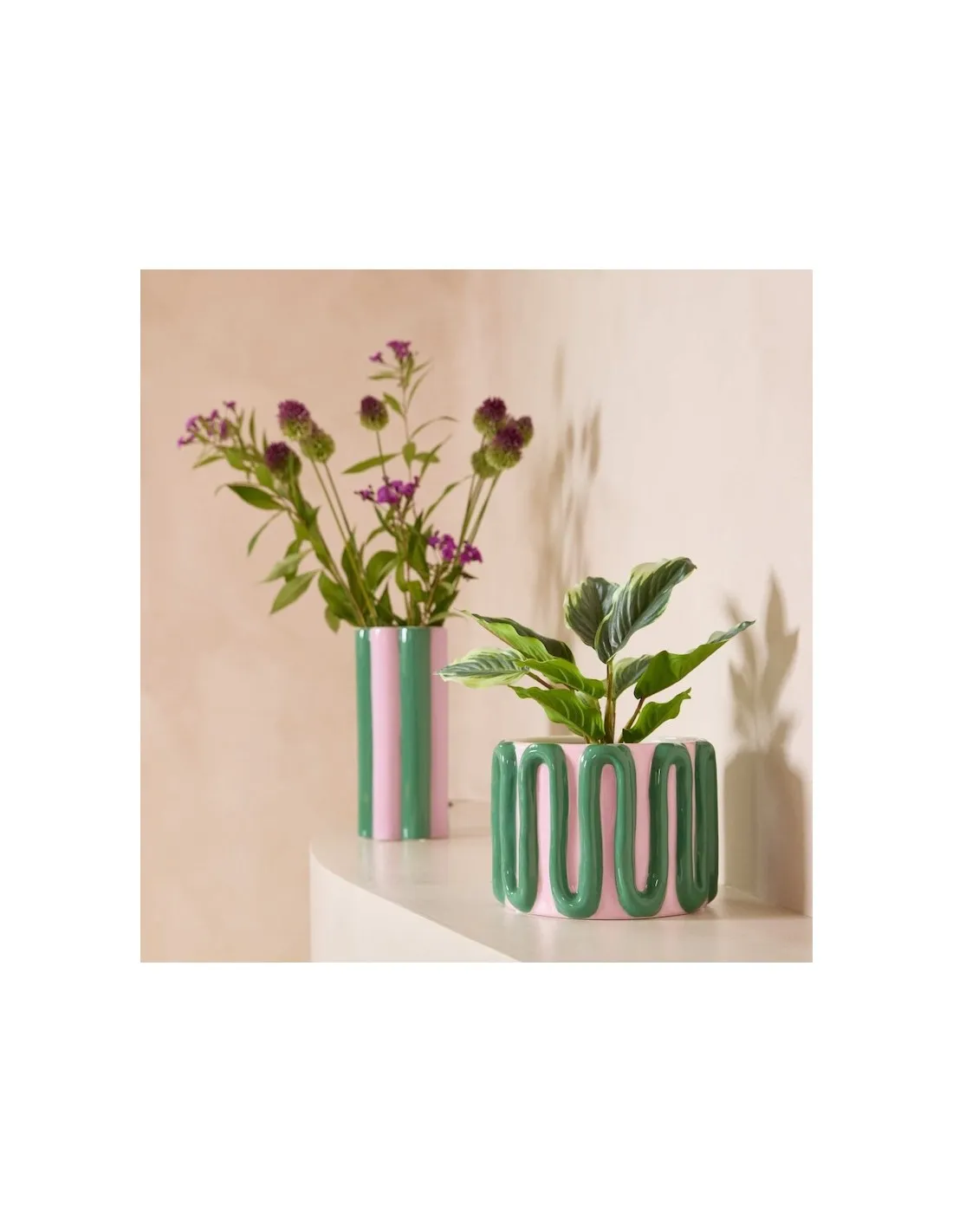 Pot en Céramique Bleu et Vert Estefanía - Vase Artisanal Amor Del Color par Que Rico 2 Pot en Céramique Bleu et Vert Estefanía - Vase Artisanal Amor Del Color par Que Rico – Image 2