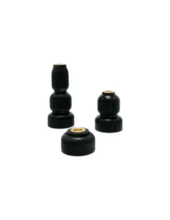 Set 3 Bougeoirs Bois Et Laiton - Carbone