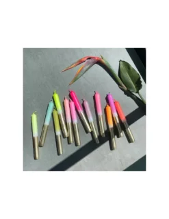 Set De 3 Cierges Dip Dye Bling Bling - Hera -Jolie Bougies Soldes set de 3 cierges dip dye bling bling hera 2