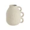 Vase Athènes Andrea House en Céramique Blanche - Design Sculptural Plissé 21,5cm
