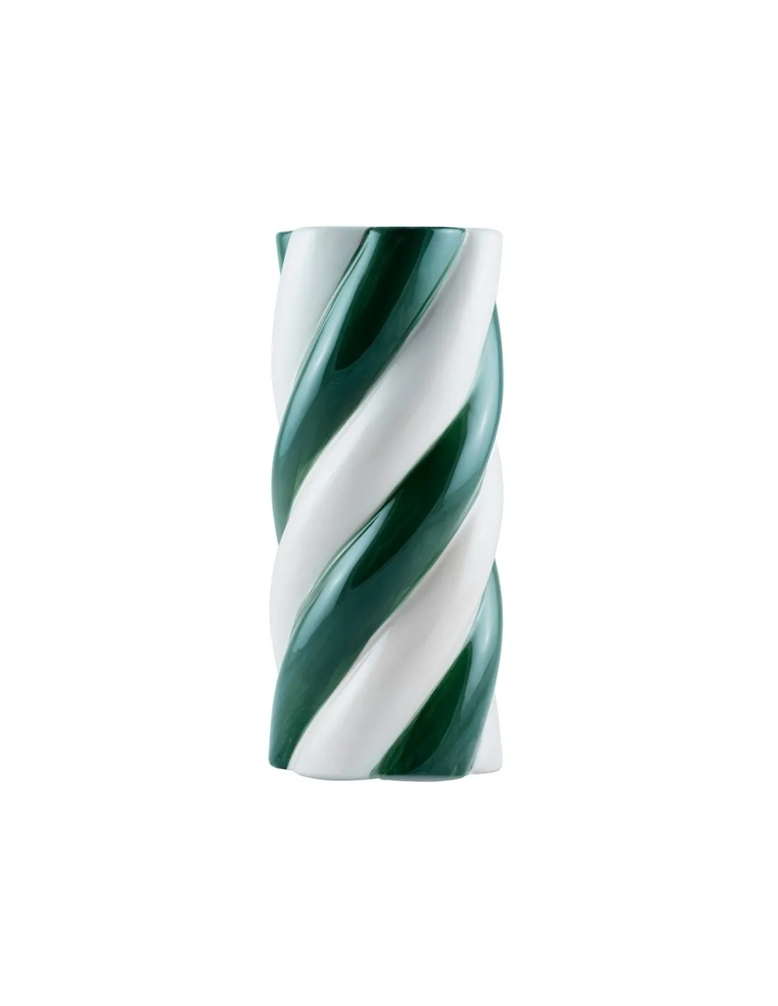 Vase Camilo Que Rico Vert et Blanc à Rayures – Design Artistique en Dolomite Peinte à la Main 1 Vase Camilo Que Rico Vert et Blanc à Rayures – Design Artistique en Dolomite Peinte à la Main