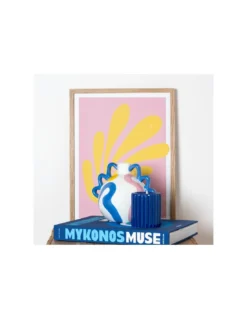 Vase Isidora Sunny Swirls par Qué Rico – Vase en Céramique Peint à la Main Jaune et Bleu -Jolie Bougies Soldes vase isidora sunny swirls que rico 2