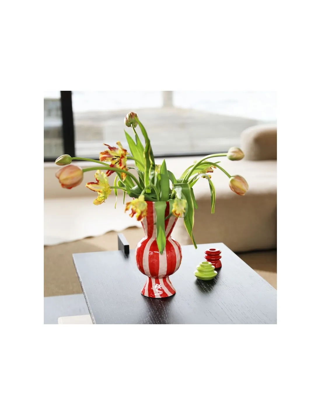 & Klevering Vase Klevering Rhombic - Rouge 2 & Klevering Vase Klevering Rhombic - Rouge – Image 2