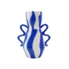 Que Rico Vase Luis Bold & Blue – Hand-Painted Abstract Pattern Dolomite Ceramic