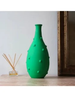 Vase Terre Cuite Timgad - Vert -Jolie Bougies Soldes vase terre cuite timgad vert 3
