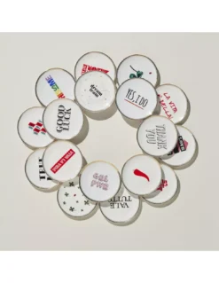 Assiette Déco Bitossi Home Viva La Vida 17 cm – Porcelaine Fine avec Bordure Dorée -Jolie Bougies Soldes viva la vida assiette deco bitossi 17 cm 2